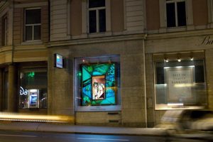 Schaufenster für das Bankhaus Spängler