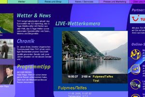 Website für den Wetter-Sender TW1